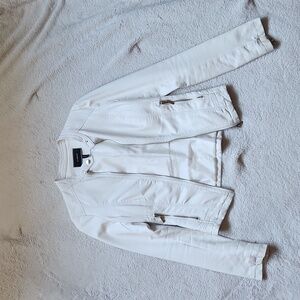 Le Chateau white PU leather jacket